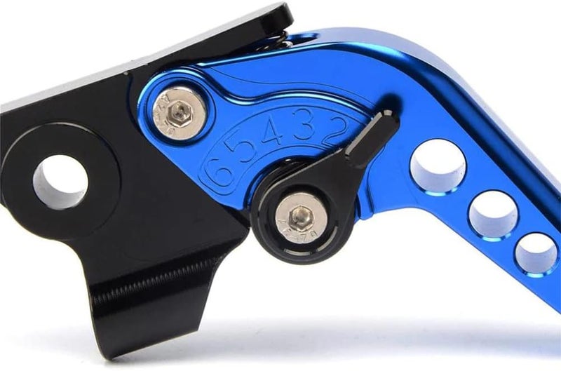E-SPEEDMTC for Yamaha R3/ YZF-R3/ Monster 2015-2025 Modified CNC Aluminum Alloy 6-Stage Adjustable Short Brake Clutch Lever Accessories (Blue) - Image 3